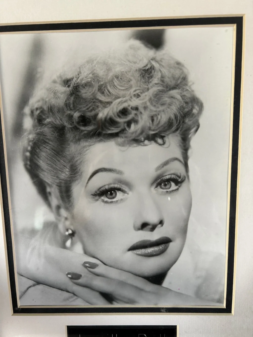 Black Framed Wall Art - Classic Actress Portrait Lucille Ball